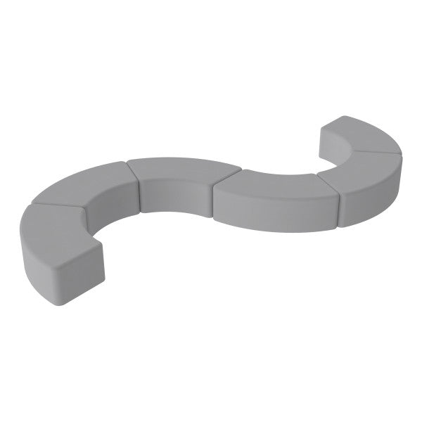 FDP Pro Series Upholstered S Curve Ottoman 12" Height, 6 - Piece (15100 - XX) - SchoolOutlet