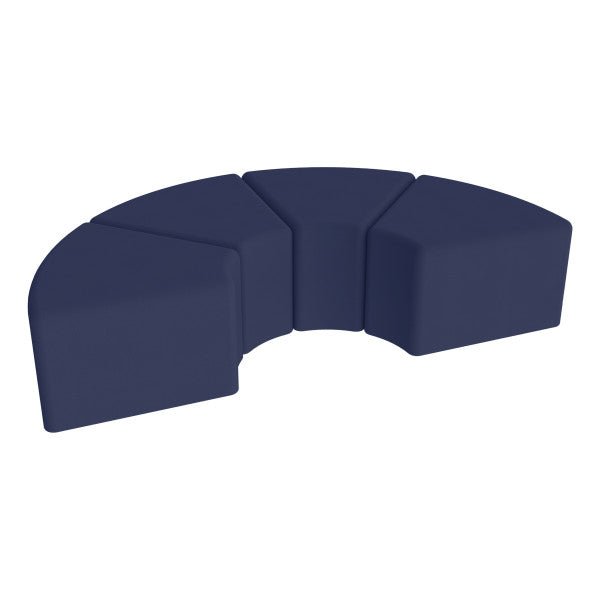 FDP Pro Series Upholstered Wedge Ottoman 12" Height, 4 - Piece (15101 - XX) - SchoolOutlet