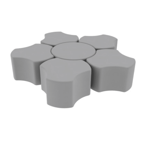 FDP Pro Series 18" Height Cog Ottoman Set, 6-Piece (15102-XX) - SchoolOutlet
