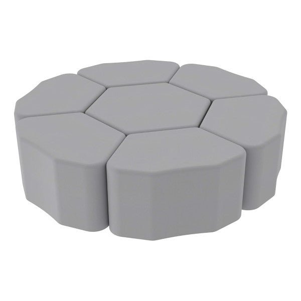 FDP Pro Series Upholstered Bloom Ottoman 18" Height, 7 - Piece (15103 - XX) - SchoolOutlet