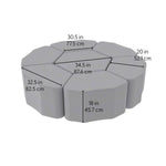 FDP Pro Series Upholstered Bloom Ottoman 18