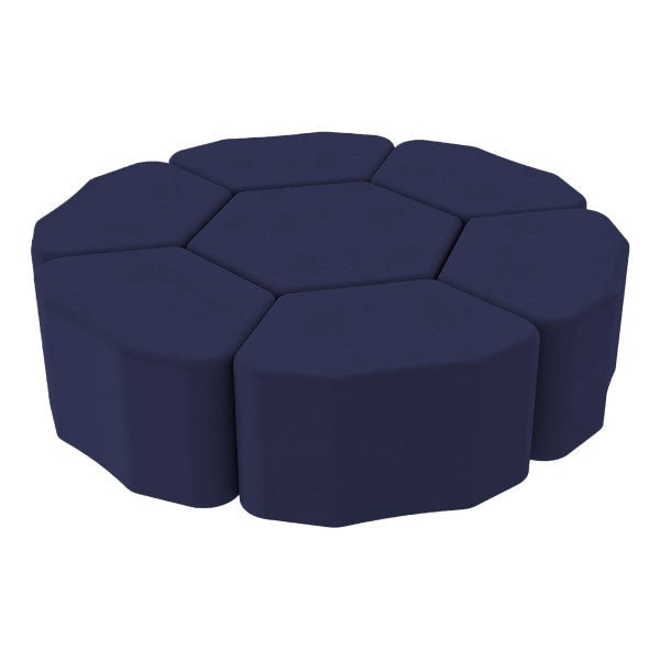 FDP Pro Series Upholstered Bloom Ottoman 18" Height, 7 - Piece (15103 - XX) - SchoolOutlet