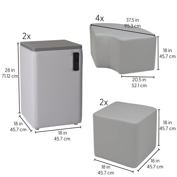 FDP Pro Series Recharge Halo Hub, 8 - Piece Set (15108 - XX) - SchoolOutlet