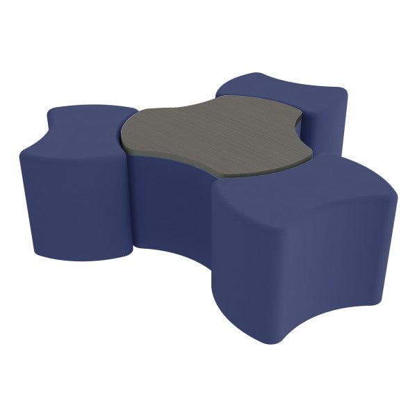 FDP Pro Series Cog Ottoman Table with Bowtie 18" H Seating, 4 - Piece Set (15116 - XXXX) - SchoolOutlet