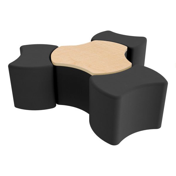 FDP Pro Series Cog Ottoman Table with Bowtie 18" H Seating, 4 - Piece Set (15116 - XXXX) - SchoolOutlet