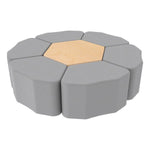FDP Pro Series Hexagon Ottoman Table with Petal 18