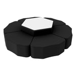 FDP Pro Series Dry - Erase Hexagon Ottoman Table with Petal 12