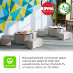 FDP Pro Series Dry - Erase Hexagon Ottoman Table with Petal 12