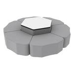 FDP Pro Series Dry - Erase Hexagon Ottoman Table with Petal 12