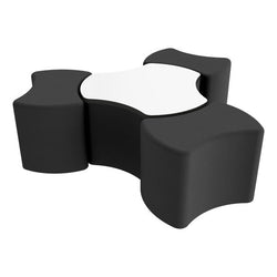 FDP Pro Series Dry-Erase Cog Ottoman Table with Bowtie 18" H Seating, 4-Piece Set (15123-XXXX)