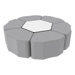 FDP Pro Series Dry - Erase Hexagon Ottoman Table with Petal 18