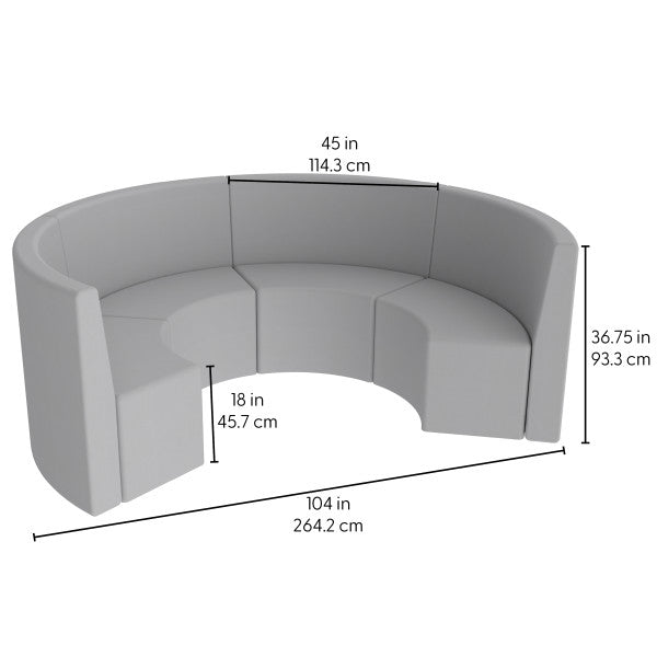 FDP Pro Series S - Curve Tallback Chairs 18" Seat Height, 4 - Piece (15129 - XX) - SchoolOutlet