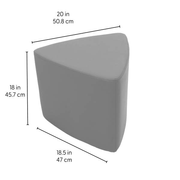FDP Pro Series Upholstered Rounded Triangle Ottoman, 18" Height (15345 - XX) - SchoolOutlet