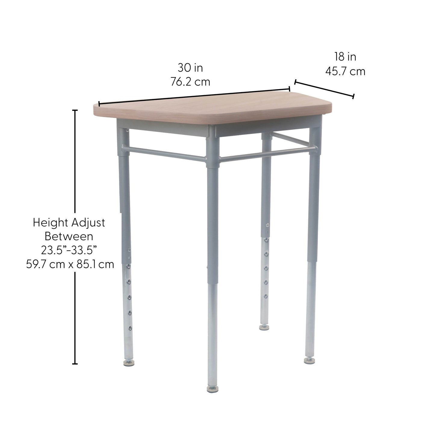 FDP 30" x 18" Collaborative Trap Desk with Laminate Top and Adjustable Height (FDP - 15372) - SchoolOutlet