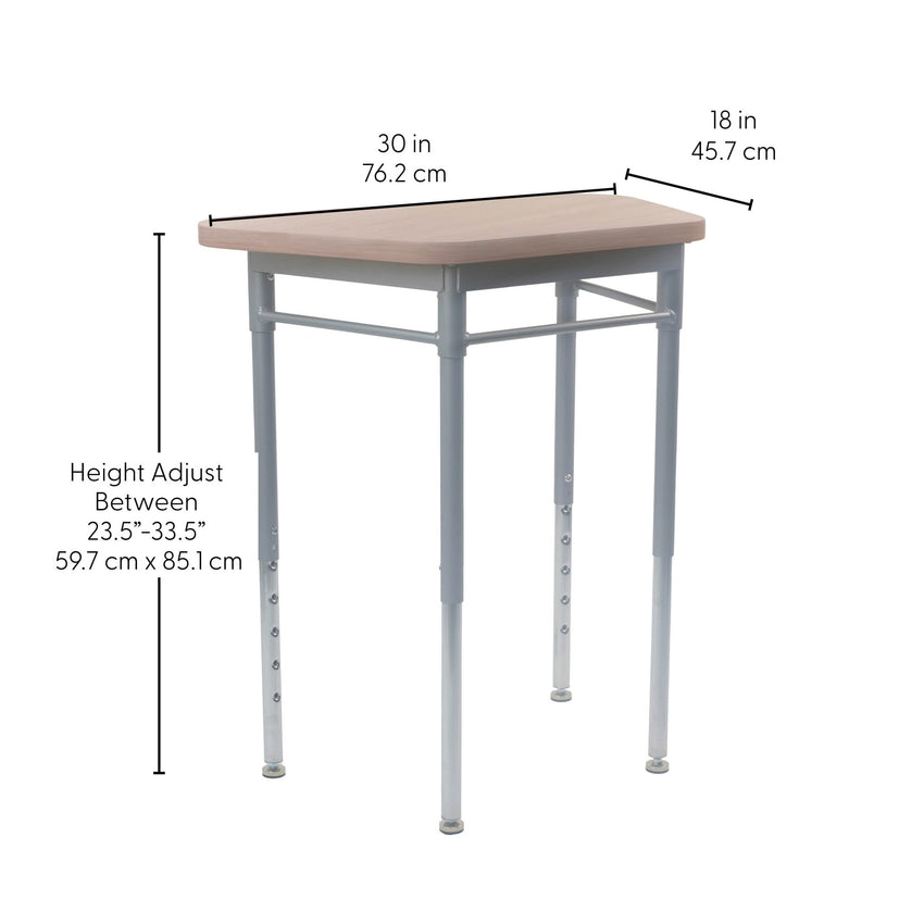 FDP 30" x 18" Collaborative Trap Desk with Laminate Top and Adjustable Height (FDP - 15372) - SchoolOutlet