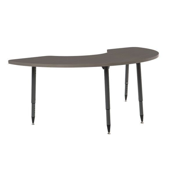 FDP Adapte 36" x 72" Half Moon Thermofused Activity Table with Adjustable Tapered Legs 22" - 34" (FDP - 15623 - XXXX) - SchoolOutlet