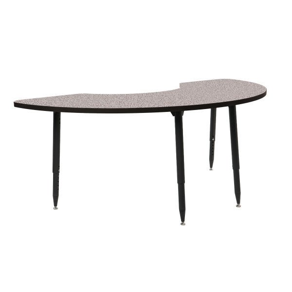 FDP Adapte 36" x 72" Half Moon Thermofused Activity Table with Adjustable Tapered Legs 22" - 34" (FDP - 15623 - XXXX) - SchoolOutlet