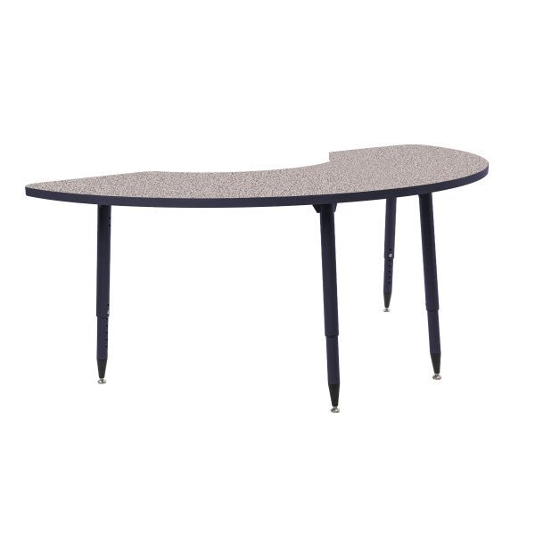 FDP Adapte 36" x 72" Half Moon Thermofused Activity Table with Adjustable Tapered Legs 22" - 34" (FDP - 15623 - XXXX) - SchoolOutlet
