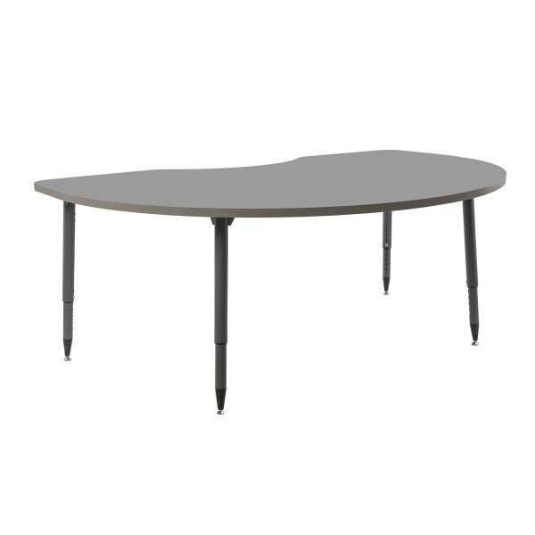 FDP Adapte 48" x 72" Kidney Thermofused Activity Table with Adjustable Tapered Legs 22" - 34" (FDP - 15624 - XXXX) - SchoolOutlet