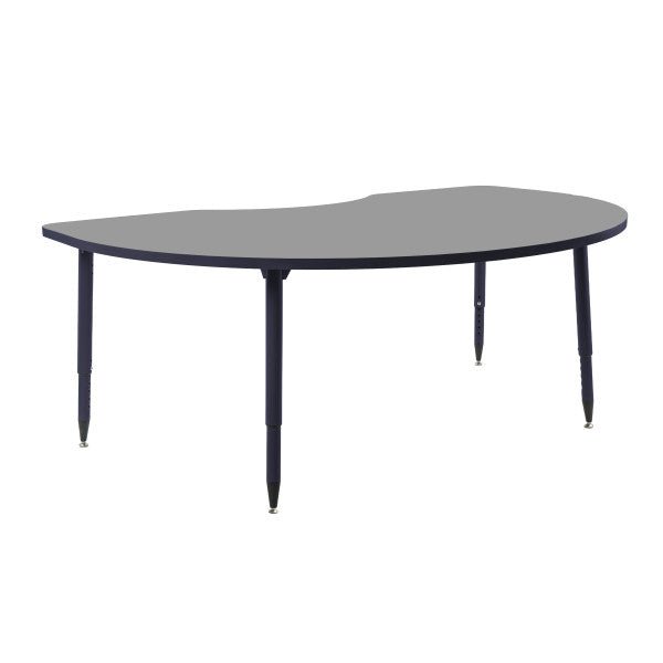 FDP Adapte 48" x 72" Kidney Thermofused Activity Table with Adjustable Tapered Legs 22" - 34" (FDP - 15624 - XXXX) - SchoolOutlet