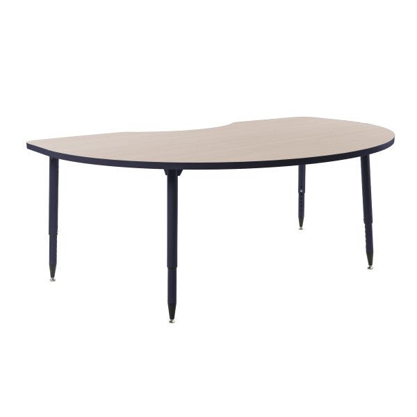 FDP Adapte 48" x 72" Kidney Thermofused Activity Table with Adjustable Tapered Legs 22" - 34" (FDP - 15624 - XXXX) - SchoolOutlet