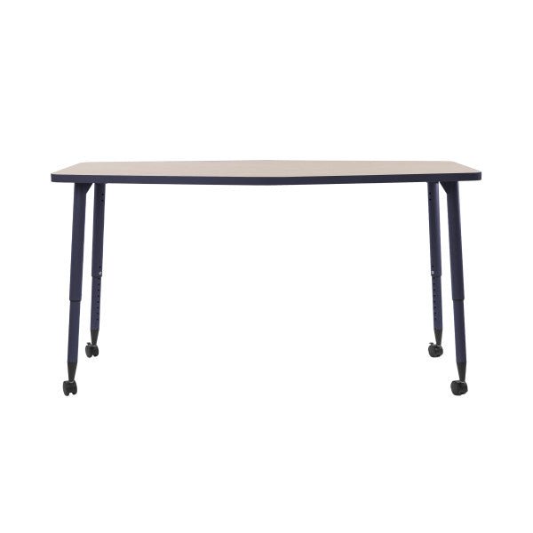 FDP Adapte 34" x 60" Long Hexagon Thermofused Activity Table with Adjustable Tapered Legs 22" - 34" (FDP - 15625 - XXXX) - SchoolOutlet
