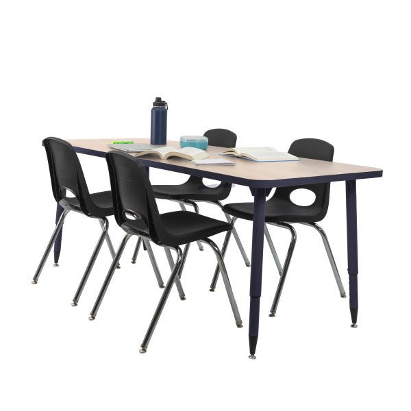 FDP Adapte 34" x 60" Long Hexagon Thermofused Activity Table with Adjustable Tapered Legs 22" - 34" (FDP - 15625 - XXXX) - SchoolOutlet