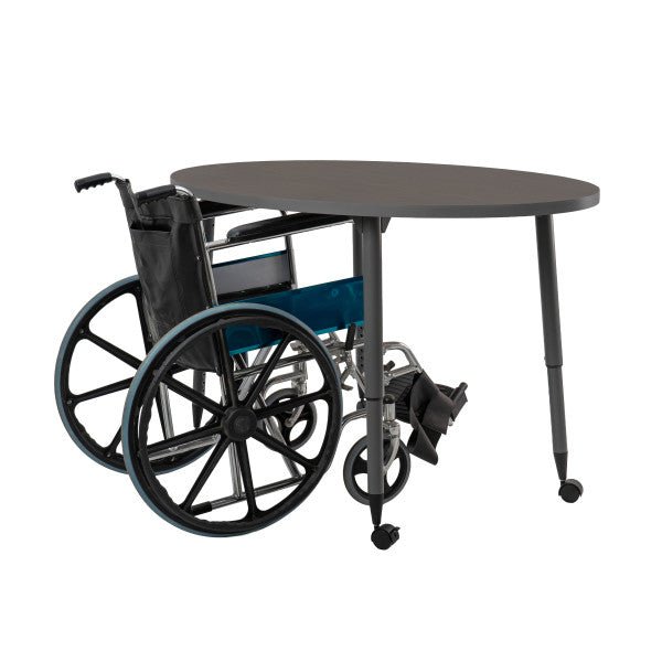 FDP Adapte 30" x 60" Oval Thermofused Activity Table with Adjustable Tapered Legs 22" - 34" (FDP - 15626 - XXXX) - SchoolOutlet