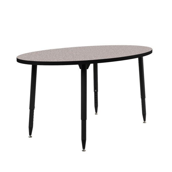 FDP Adapte 30" x 60" Oval Thermofused Activity Table with Adjustable Tapered Legs 22" - 34" (FDP - 15626 - XXXX) - SchoolOutlet