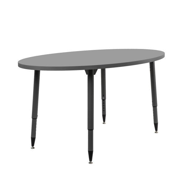 FDP Adapte 30" x 60" Oval Thermofused Activity Table with Adjustable Tapered Legs 22" - 34" (FDP - 15626 - XXXX) - SchoolOutlet