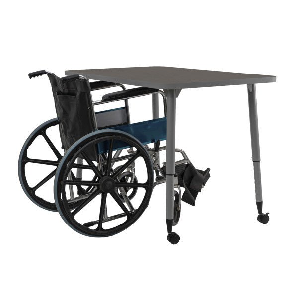 FDP Adapte 30" x 48" Rectangle Thermofused Activity Table with Adjustable Tapered Legs 22" - 34" (FDP - 15630 - XXXX) - SchoolOutlet