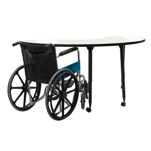 FDP Adapte 36" x 72" Half Moon Dry - Erase Activity Table with Adjustable Tapered Legs (15641 - XXXX) - SchoolOutlet