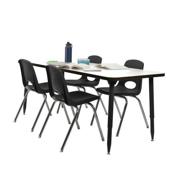 FDP Adapte 34" x 60" Long Hexagon Dry - Erase Activity Table with Adjustable Tapered Legs (15643 - XXXX) - SchoolOutlet
