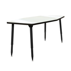FDP Adapte 34" x 60" Long Hexagon Dry-Erase Activity Table with Adjustable Tapered Legs (15643-XXXX)