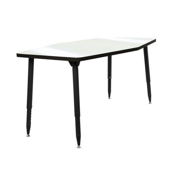 FDP Adapte 34" x 60" Long Hexagon Dry - Erase Activity Table with Adjustable Tapered Legs (15643 - XXXX) - SchoolOutlet