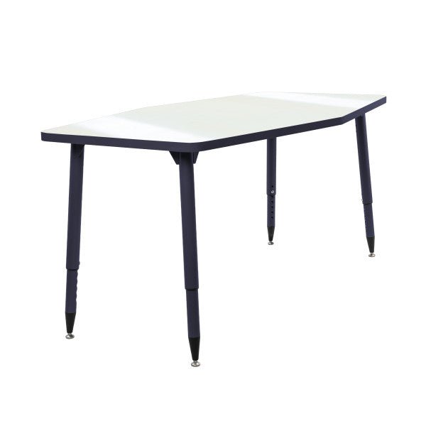 FDP Adapte 34" x 60" Long Hexagon Dry - Erase Activity Table with Adjustable Tapered Legs (15643 - XXXX) - SchoolOutlet
