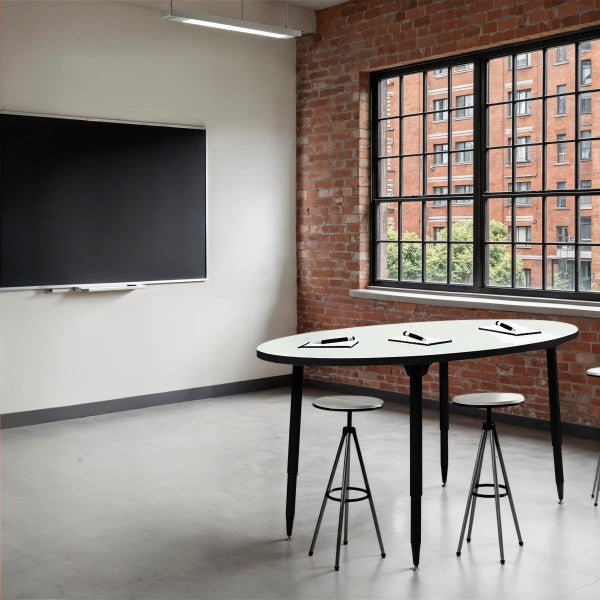 FDP Adapte 30" x 60" Oval Dry - Erase Activity Table with Adjustable Tapered Legs (15644 - XXXX) - SchoolOutlet