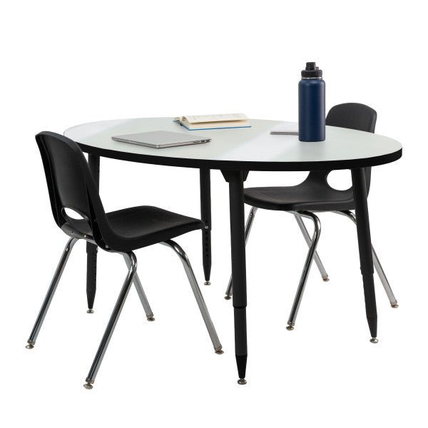 FDP Adapte 30" x 60" Oval Dry - Erase Activity Table with Adjustable Tapered Legs (15644 - XXXX) - SchoolOutlet