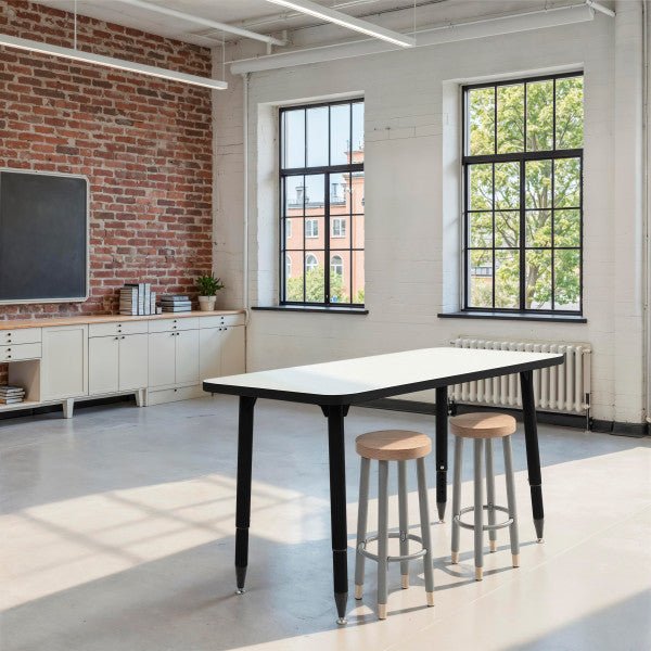 FDP Adapte 24" x 48" Rectangle Dry - Erase Activity Table with Adjustable Tapered Legs (15647 - XXXX) - SchoolOutlet