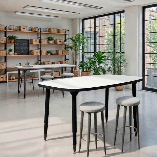 FDP Adapte 31" x 50" Rounded Rectangle Dry - Erase Activity Table with Adjustable Tapered Legs (15653 - XXXX) - SchoolOutlet