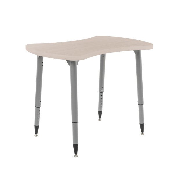 FDP Adapte 25" x 37" Bowtie Woodgrain Activity Table with Adjustable Tapered Legs 22" - 34" (FDP - 15654 - XXX) - SchoolOutlet