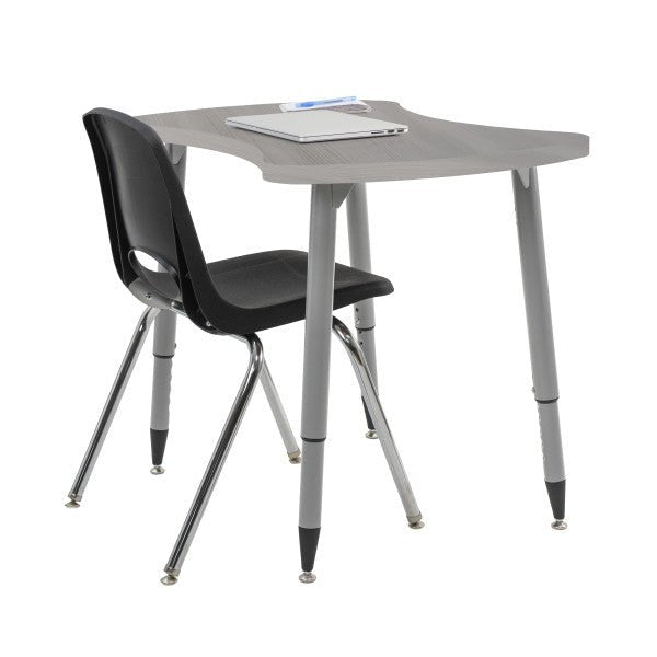 FDP Adapte 25" x 37" Bowtie Woodgrain Activity Table with Adjustable Tapered Legs 22" - 34" (FDP - 15654 - XXX) - SchoolOutlet