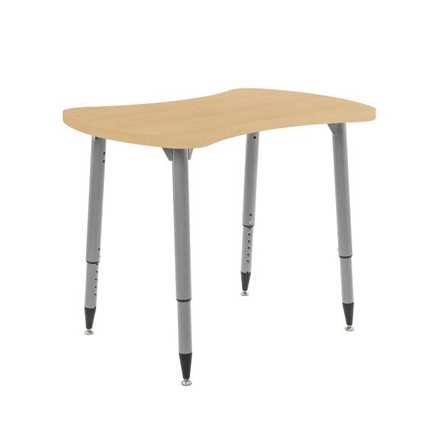 FDP Adapte 25" x 37" Bowtie Woodgrain Activity Table with Adjustable Tapered Legs 22" - 34" (FDP - 15654 - XXX) - SchoolOutlet