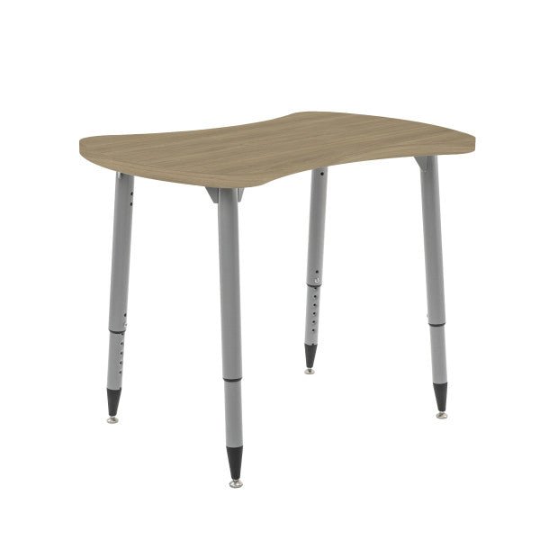 FDP Adapte 25" x 37" Bowtie Woodgrain Activity Table with Adjustable Tapered Legs 22" - 34" (FDP - 15654 - XXX) - SchoolOutlet