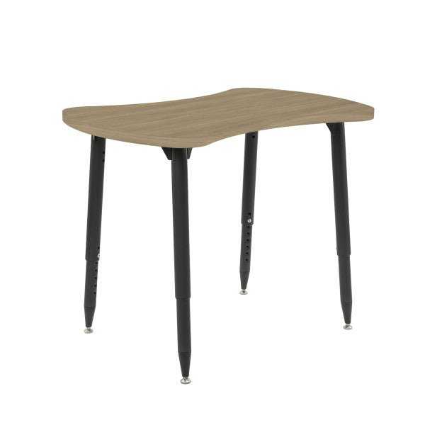 FDP Adapte 25" x 37" Bowtie Woodgrain Activity Table with Adjustable Tapered Legs 22" - 34" (FDP - 15654 - XXX) - SchoolOutlet