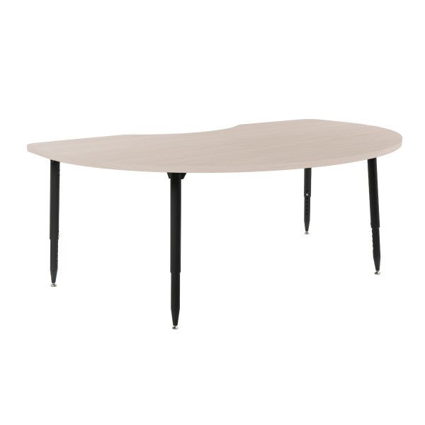 FDP Adapte 48" x 72" Kidney Woodgrain Activity Table with Adjustable Tapered Legs 22" - 34" (FDP - 15656 - XXX) - SchoolOutlet