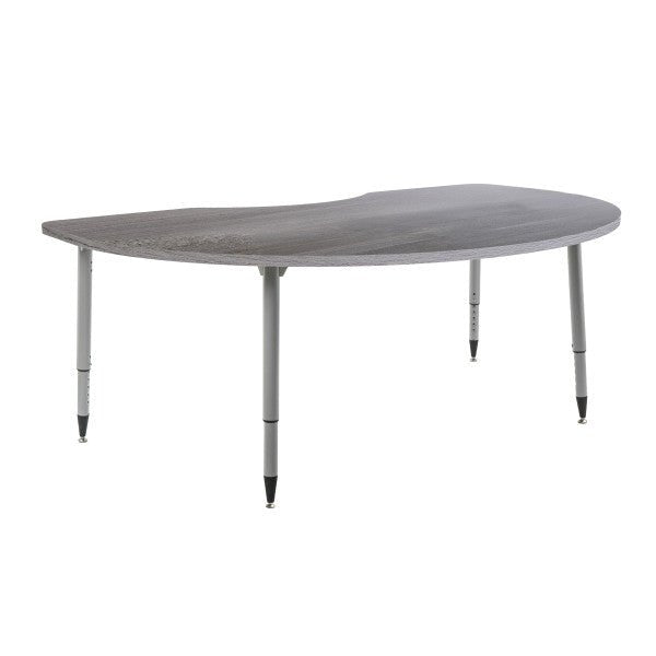 FDP Adapte 48" x 72" Kidney Woodgrain Activity Table with Adjustable Tapered Legs 22" - 34" (FDP - 15656 - XXX) - SchoolOutlet