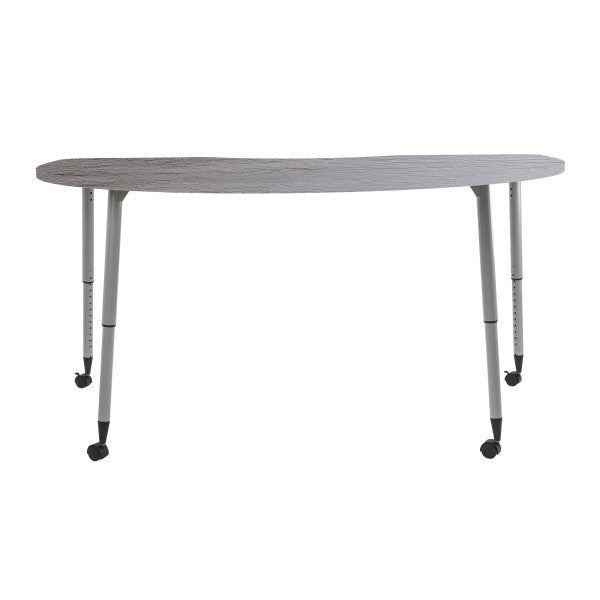 FDP Adapte 48" x 72" Kidney Woodgrain Activity Table with Adjustable Tapered Legs 22" - 34" (FDP - 15656 - XXX) - SchoolOutlet