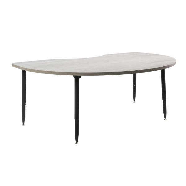 FDP Adapte 48" x 72" Kidney Woodgrain Activity Table with Adjustable Tapered Legs 22" - 34" (FDP - 15656 - XXX) - SchoolOutlet