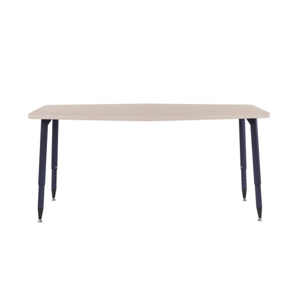 FDP Adapte 34" x 60" Long Hexagon Woodgrain Activity Table with Adjustable Tapered Legs 22" - 34" (FDP - 15657 - XXX) - SchoolOutlet